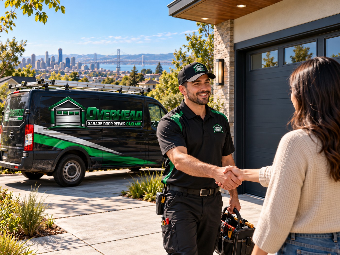 Garage door service appointment in Oakland