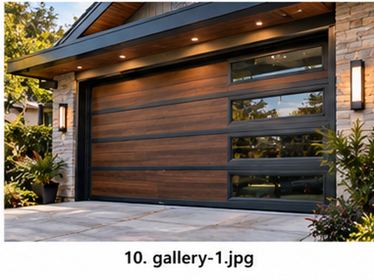 Modern garage door exterior